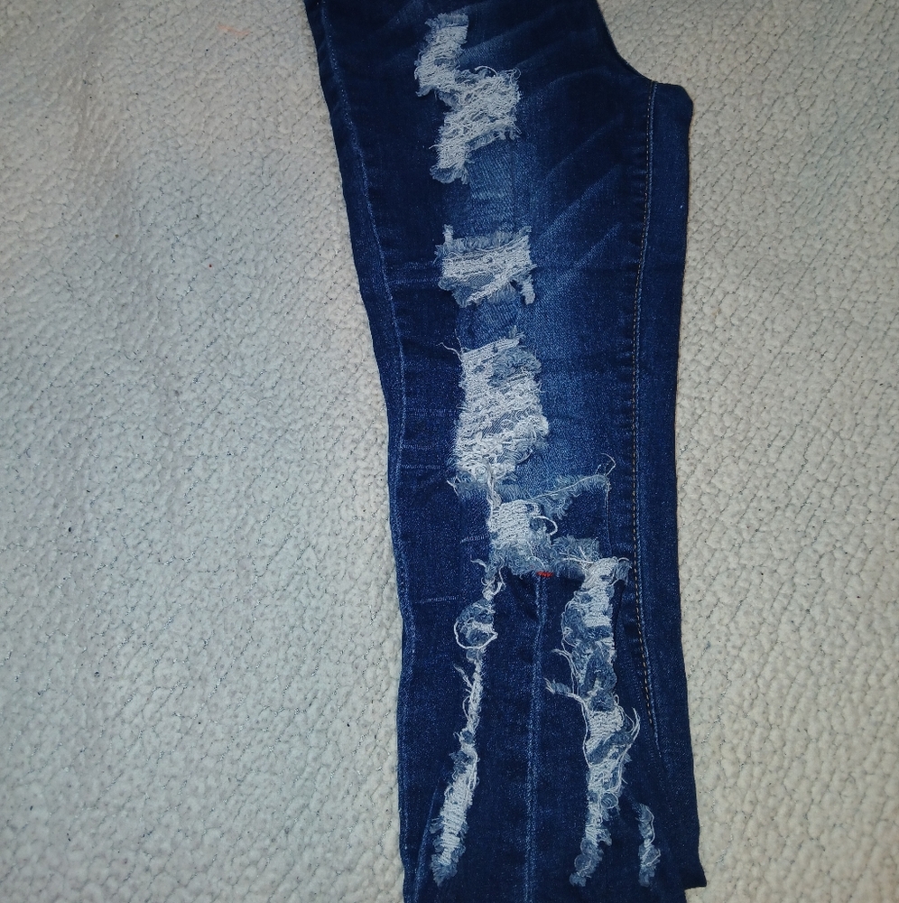 Distressed Blue Women's Jeans